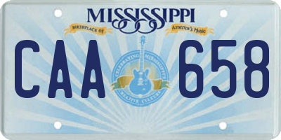 MS license plate CAA658