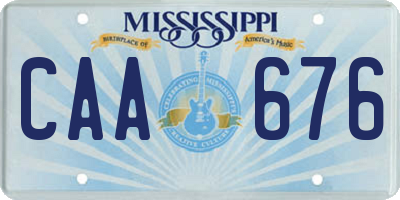 MS license plate CAA676