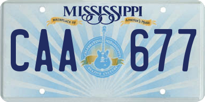 MS license plate CAA677