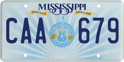 MS license plate CAA679