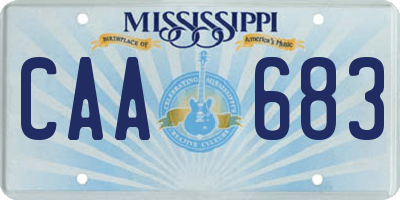 MS license plate CAA683