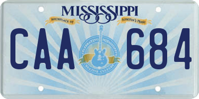 MS license plate CAA684