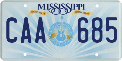 MS license plate CAA685
