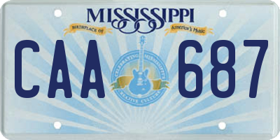 MS license plate CAA687