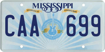 MS license plate CAA699