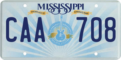 MS license plate CAA708