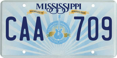 MS license plate CAA709