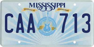 MS license plate CAA713