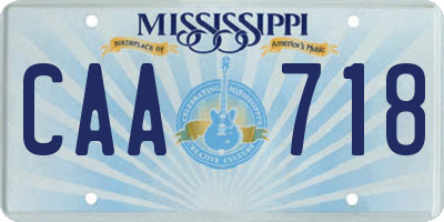 MS license plate CAA718