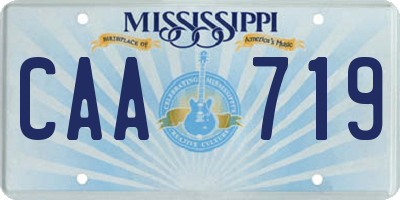 MS license plate CAA719