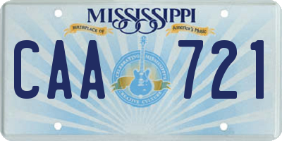 MS license plate CAA721