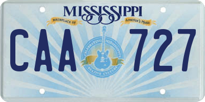 MS license plate CAA727