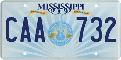 MS license plate CAA732