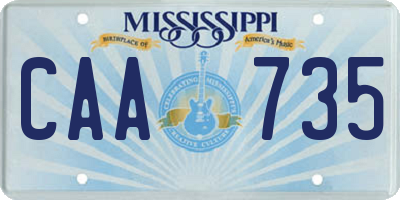 MS license plate CAA735
