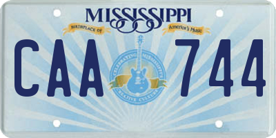 MS license plate CAA744