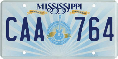 MS license plate CAA764