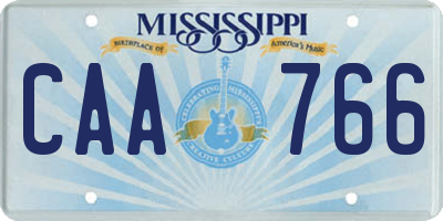 MS license plate CAA766