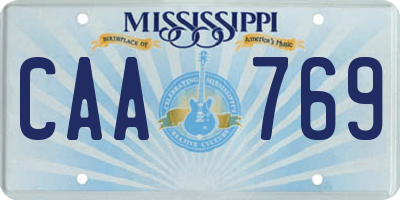 MS license plate CAA769