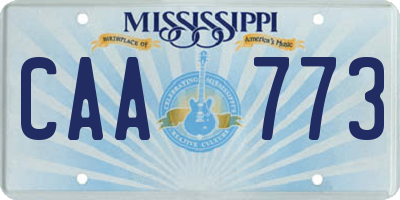 MS license plate CAA773
