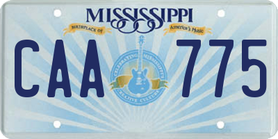 MS license plate CAA775