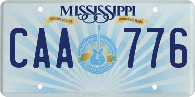 MS license plate CAA776