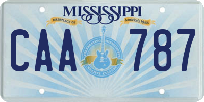 MS license plate CAA787