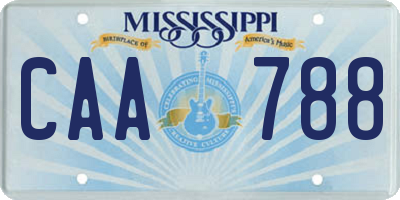 MS license plate CAA788