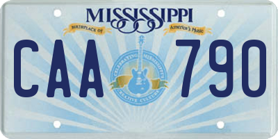 MS license plate CAA790