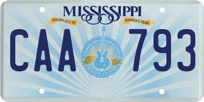 MS license plate CAA793
