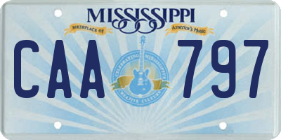 MS license plate CAA797
