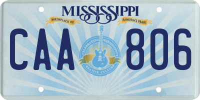 MS license plate CAA806
