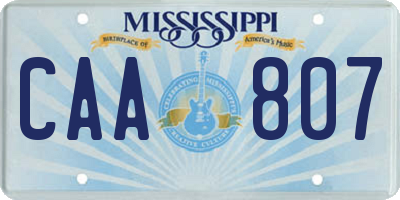 MS license plate CAA807