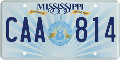 MS license plate CAA814