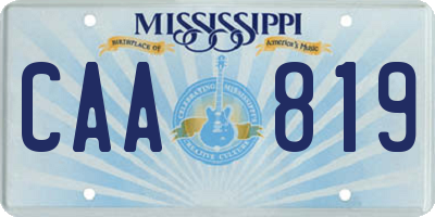 MS license plate CAA819