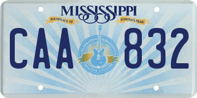 MS license plate CAA832