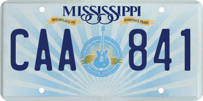 MS license plate CAA841