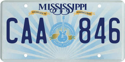 MS license plate CAA846