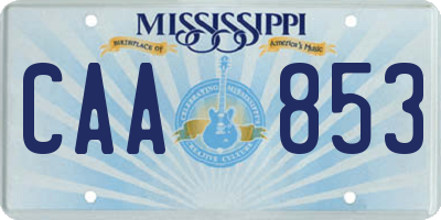 MS license plate CAA853