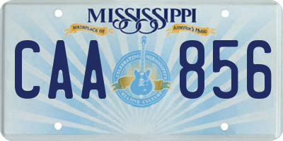 MS license plate CAA856