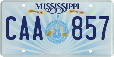 MS license plate CAA857