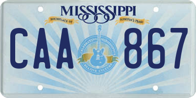 MS license plate CAA867
