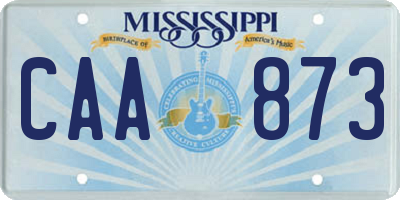 MS license plate CAA873