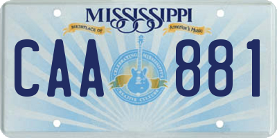 MS license plate CAA881