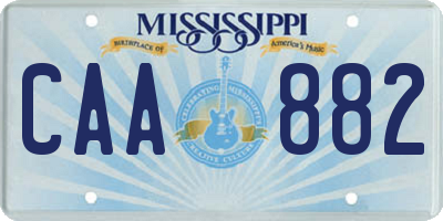 MS license plate CAA882