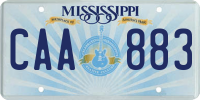 MS license plate CAA883