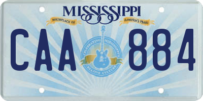 MS license plate CAA884