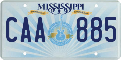 MS license plate CAA885