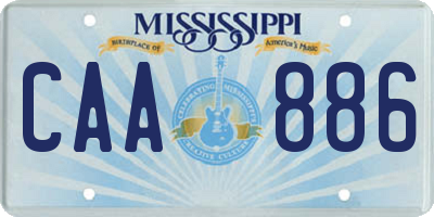 MS license plate CAA886