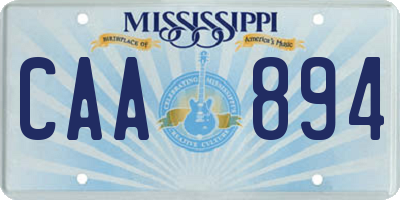 MS license plate CAA894