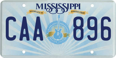 MS license plate CAA896